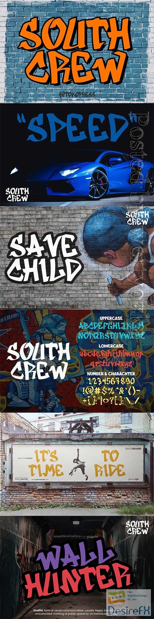 South Crew - graffiti font