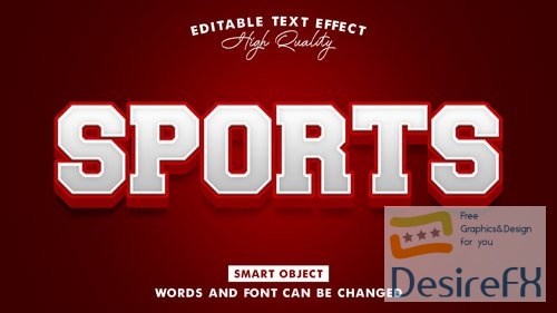 Sports text style effect Premium Psd