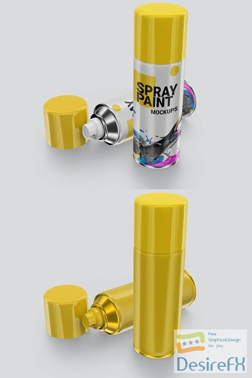 Spray Paint Can PSD Mockup Template