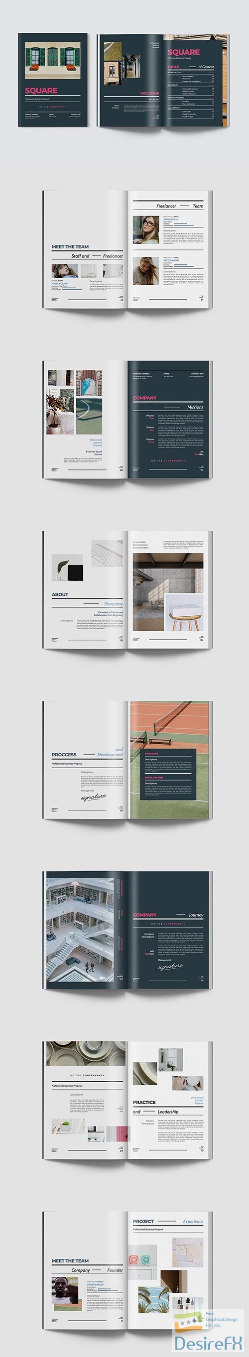 Square - Professional Business Proposal Indesign 2DF4BET