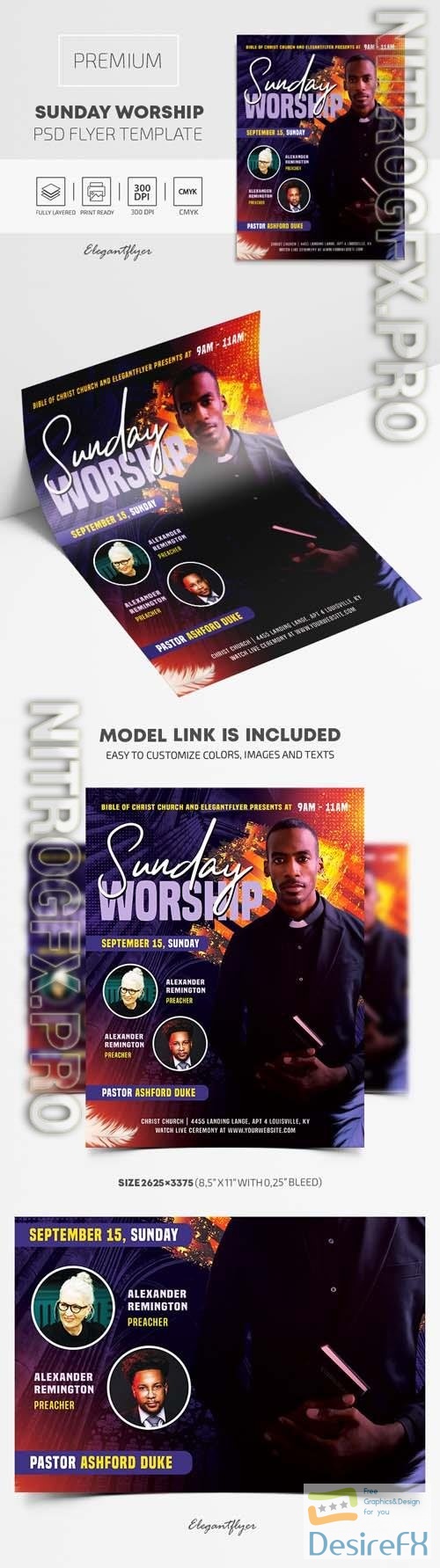 Sunday Worship Premium PSD Flyer Template