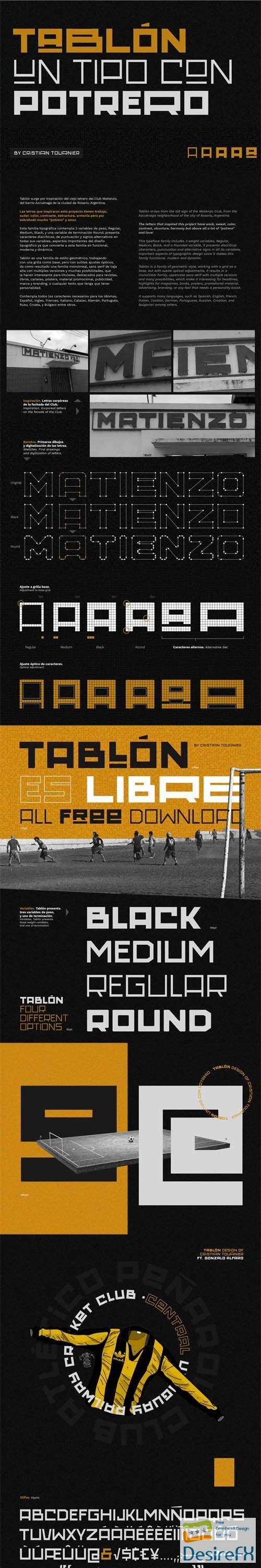 Tablon - Geometric Typeface