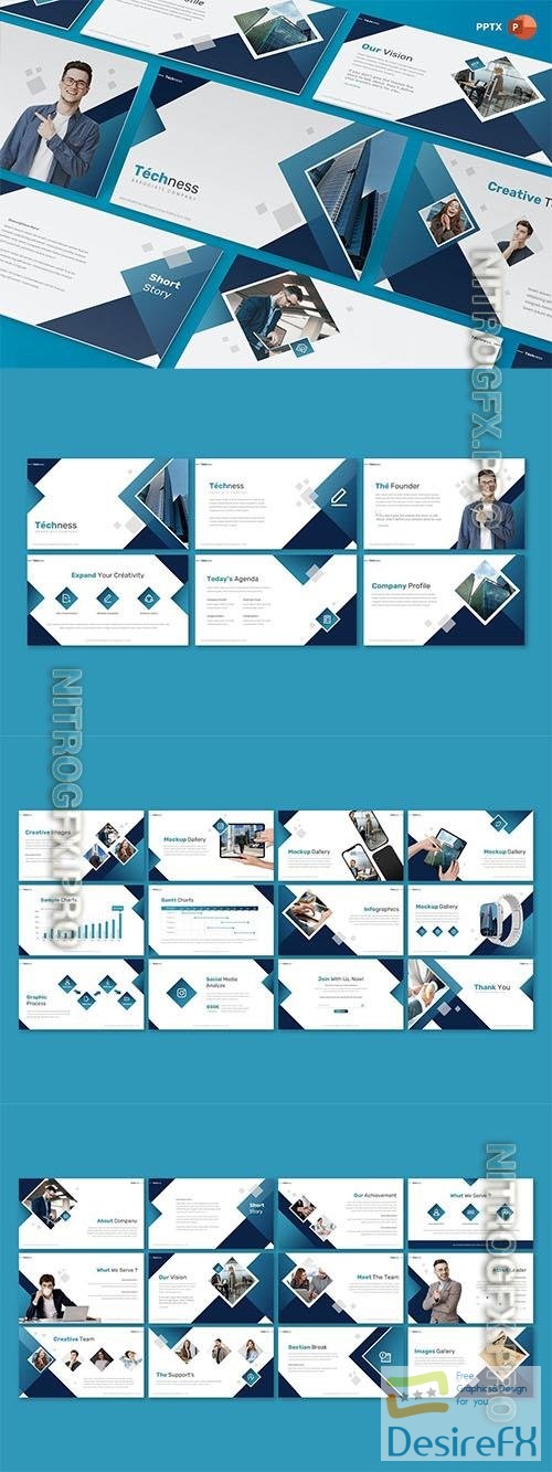 Techness - Business - Powerpoint, Keynote and Google Slides Template