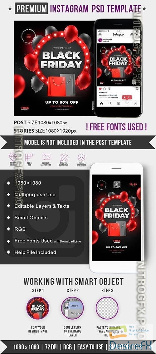 Template - Black Friday Instagram post and story