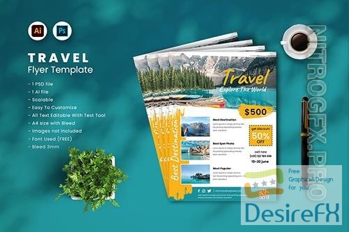 Travel flyer Template vol-18