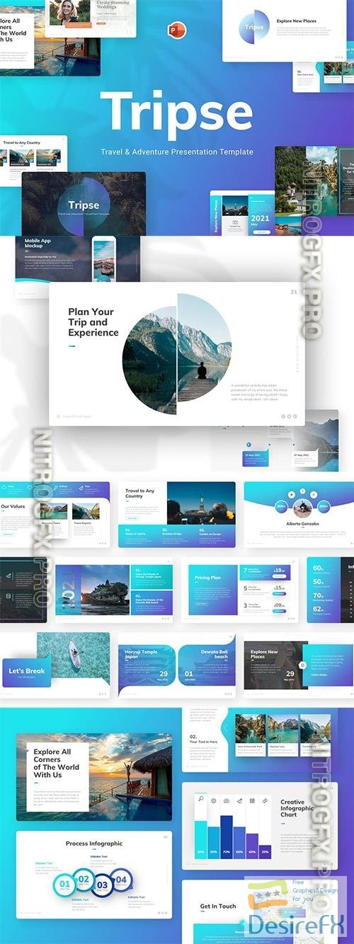 Tripse Travel &amp; Adventure PowerPoint Template 7UX4A3P