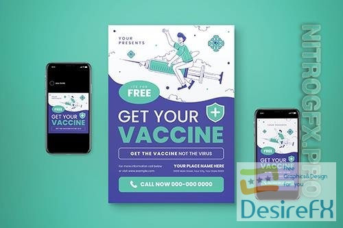 Vaccine Campaign Flyer Set 8RA65WW
