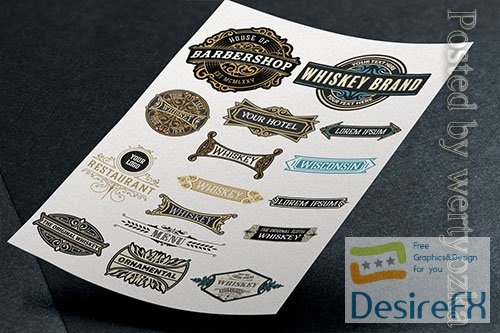 Vector of 16 logos and badges