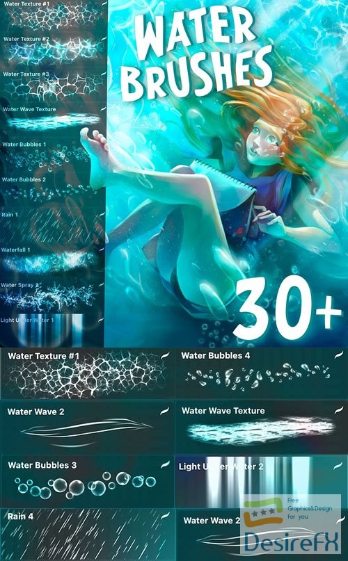 Water Brushes for Procreate