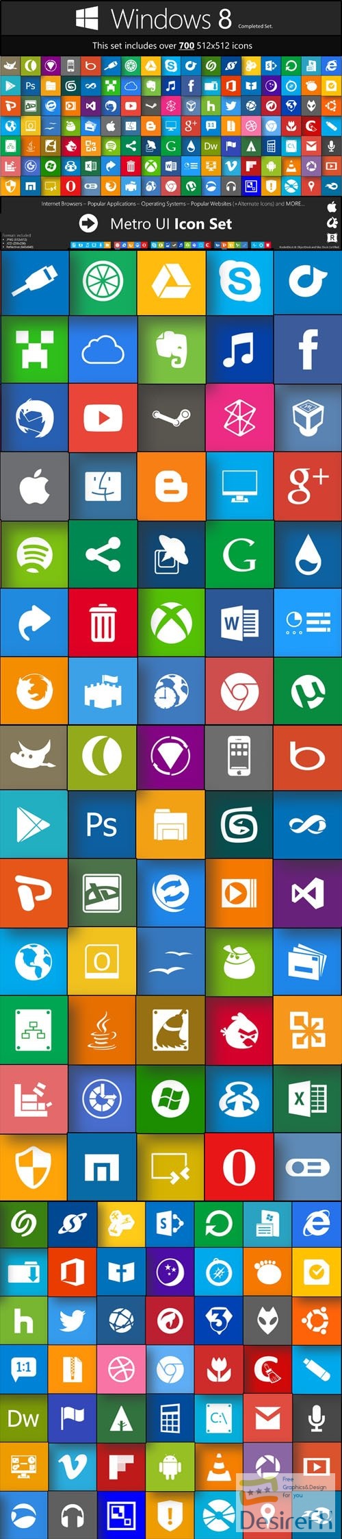 Win 8 Icons - Metro UI Icon Completed Set - 700+ Icons