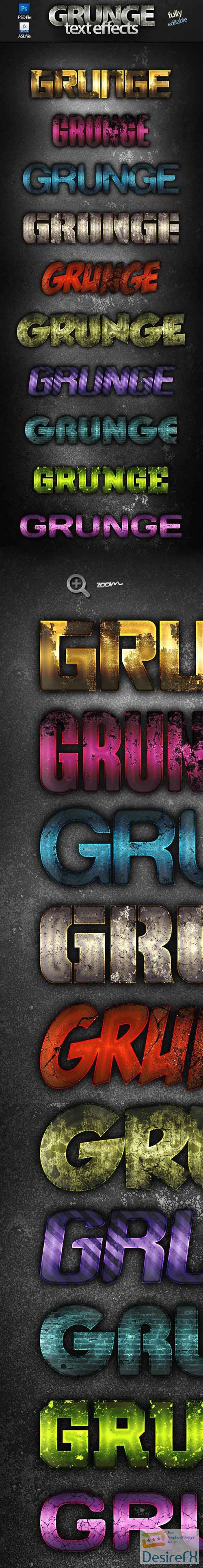 10 Grunge Text Effects Styles for Photoshop