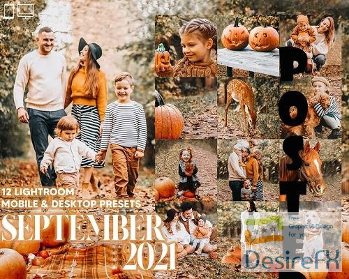 12 September 2021 Lightroom Presets, Pumpkin Mobile Preset, Autumn Desktop