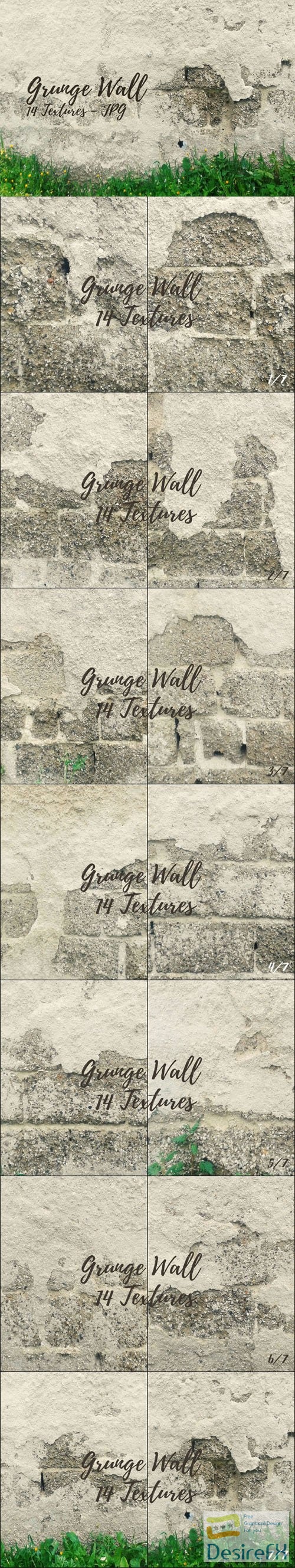 14 Grunge Stuccoed Wall Background Textures