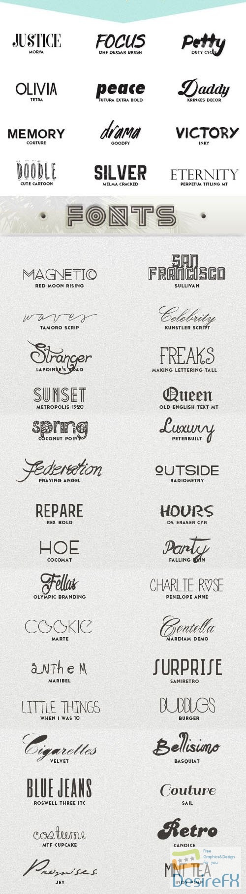 50+ New Fonts Pack