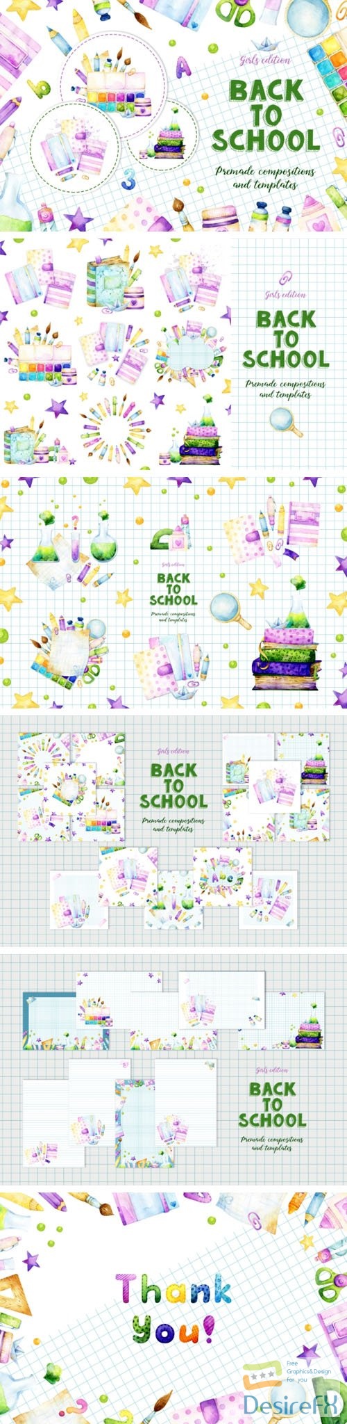 Back to School - Premade Compositions &amp; Templates