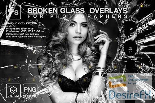 Broken Glass Photoshop Overlay &amp; Halloween Photoshop overlay V2 - 1447864