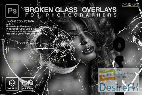 Broken Glass Photoshop Overlay &amp; Halloween Photoshop overlay V3 - 1447943