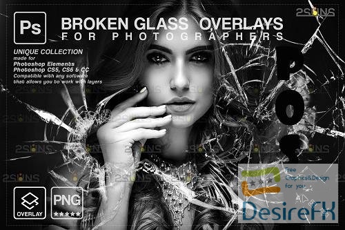 Broken Glass Photoshop Overlay &amp; Halloween Photoshop overlay V5 - 1447947
