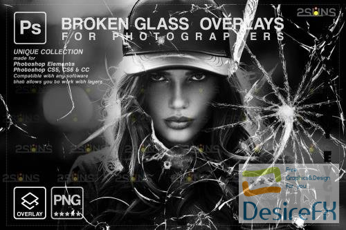 Broken Glass Photoshop Overlay &amp; Halloween Photoshop overlay V6 - 1447866