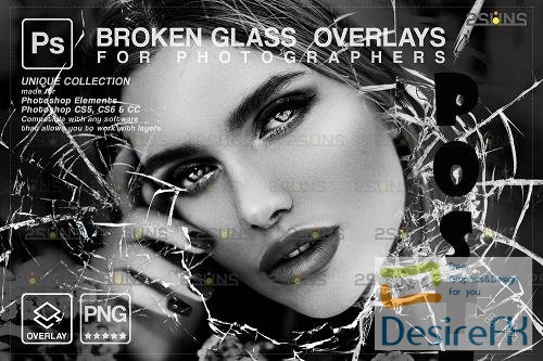 Broken Glass Photoshop Overlay &amp; Halloween Photoshop overlay V7 - 1447951