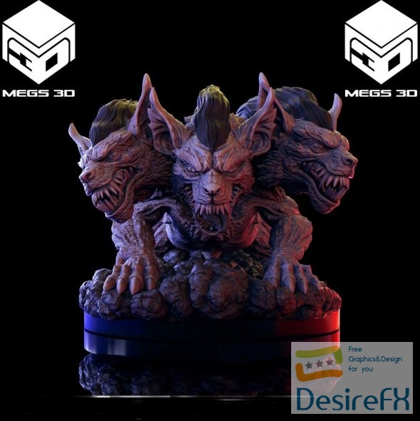Cerberus 3 Heads 3D Print