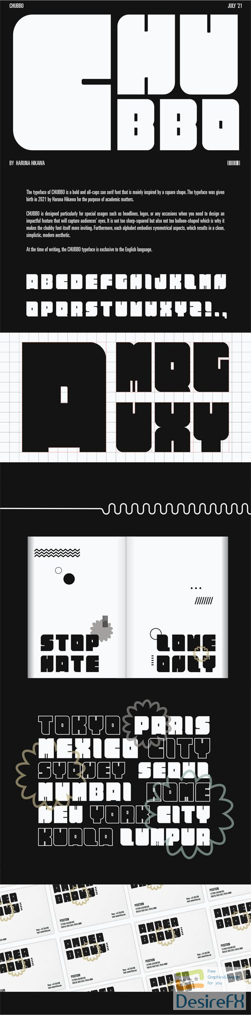 Chubbo Bold - All Caps Sans Serif Display Font