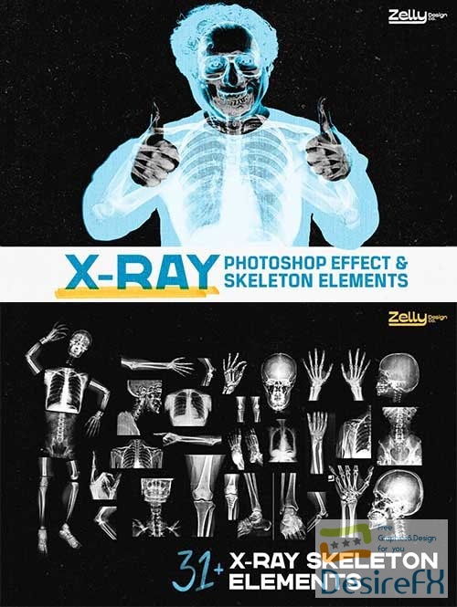 CreativeMarket - X-Ray Photo Effect &amp; Elements 6219667