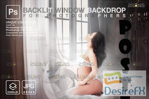 Curtain backdrop & Maternity digital photography backdrop V4 - 1447853