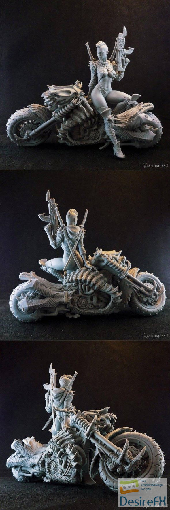 Cyber Metal Biker 3D Print