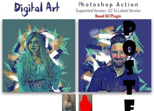 Digital Art Photoshop Action - 6451999
