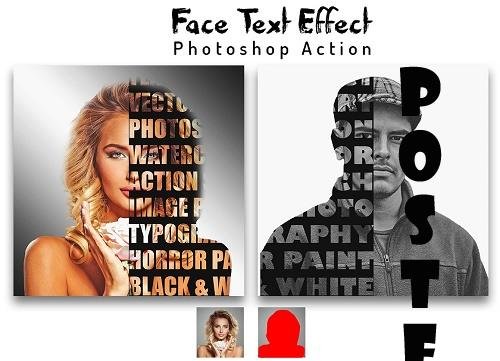 Face Text Effect Photoshop Action - 6450763