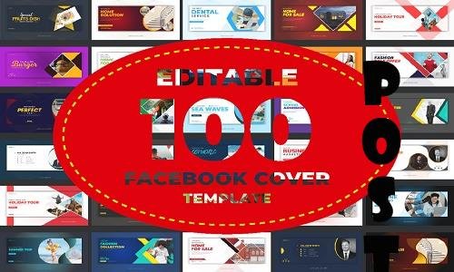 Facebook Cover Social Media Post Bundle - 100 Premium Graphics
