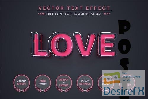 Love - Editable Text Effect - 6515596