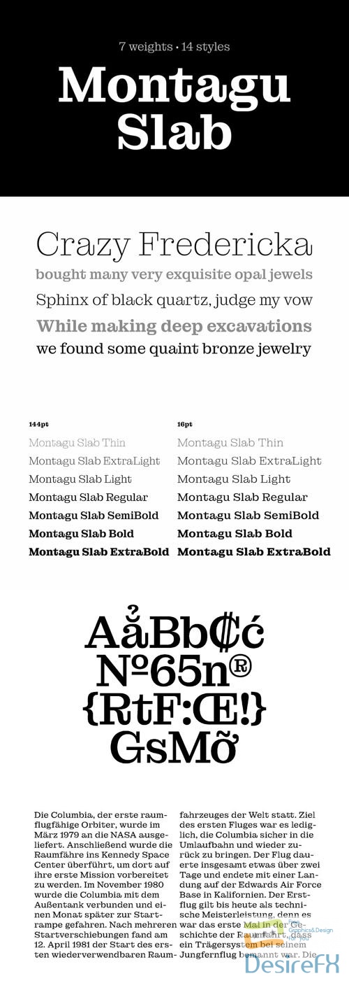 Montagu Slab - Serif Typeface