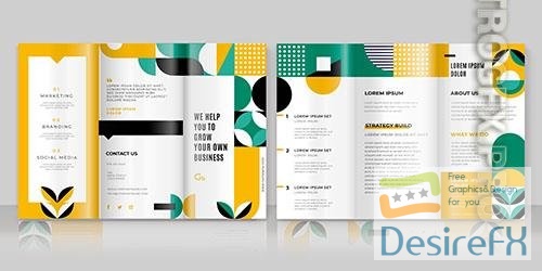 Mosaic trifold brochure template