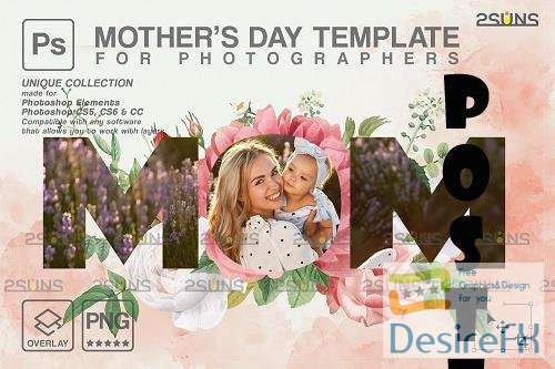 Mother's Day Digital Photoshop Template V3 - 1447829