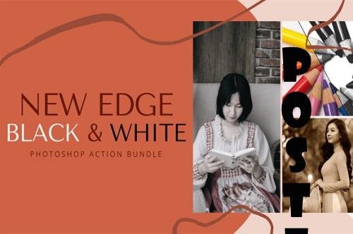 New Edge Black &amp; White 25 PS Actions