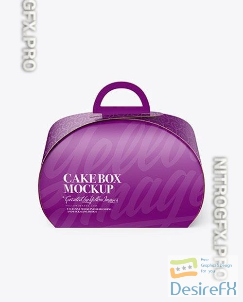 Paper Cake Box Mockup 47438