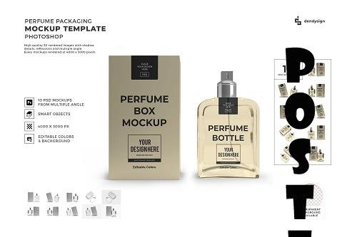 Perfume Packaging 3D Mockup Template Bundle - 1512018