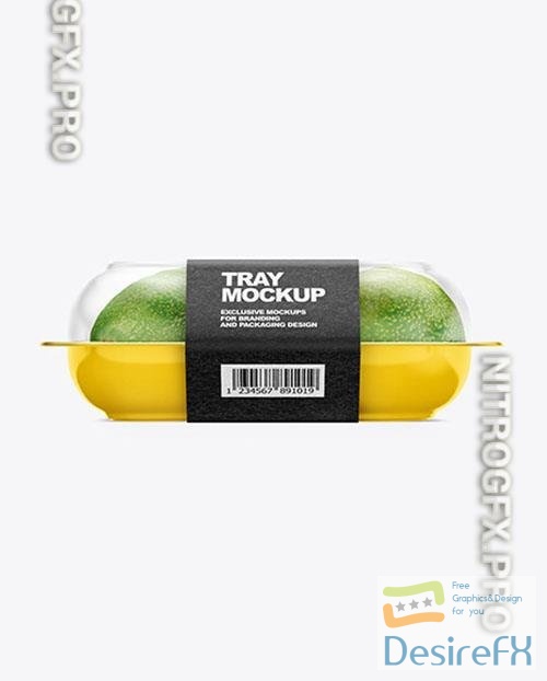 Plastic Tray with Avocado Mockup 46027