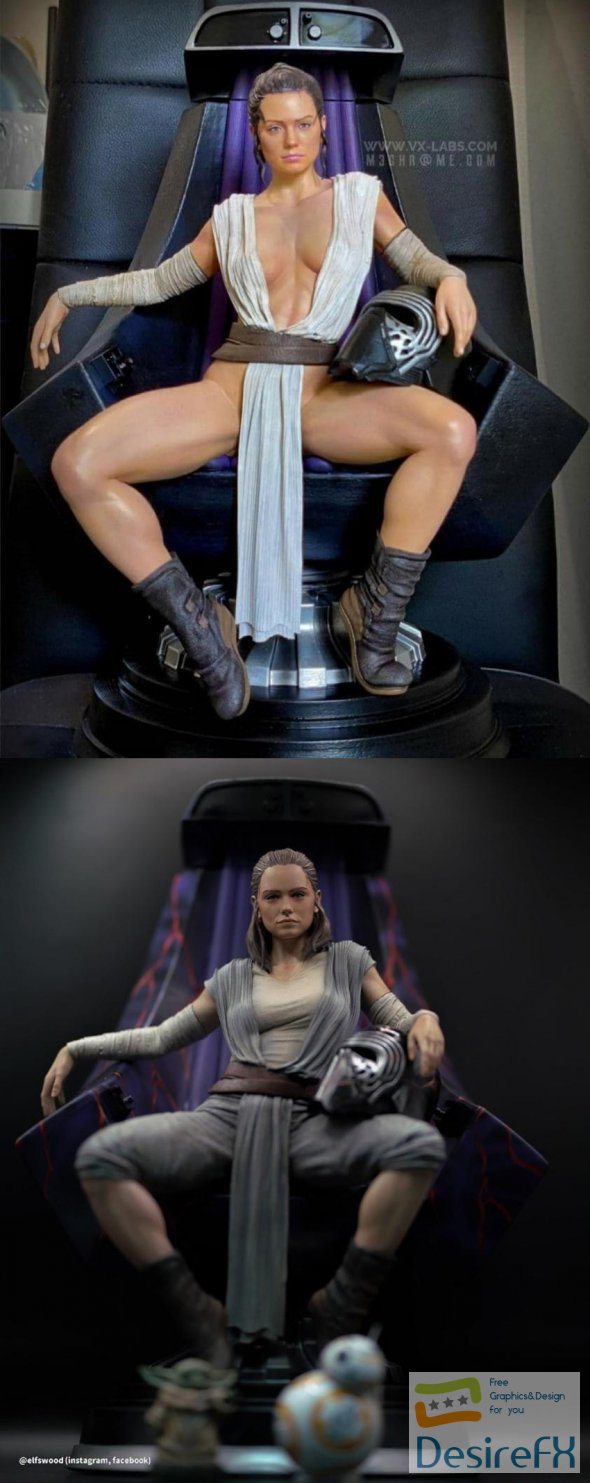 Rey Skywalker 3D Print