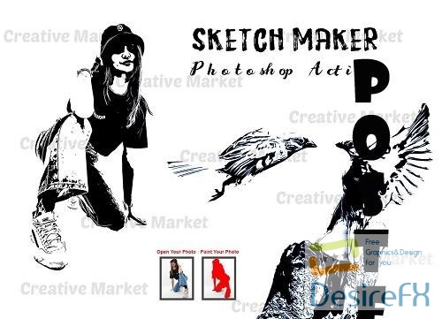 Sketch Maker Photoshop Action - 6516725