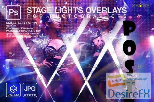 Stage lights overlays, smoke background, light textures V2 - 1447869