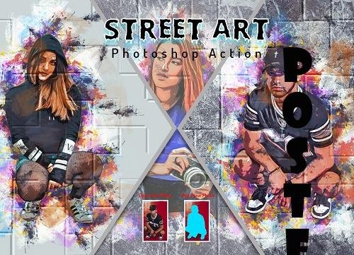 Street Art Photoshop Action - 6464321