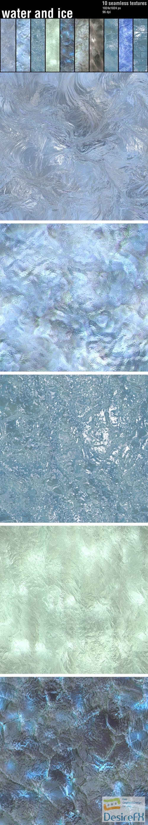 Water and Ice - 10 Seamless Textures