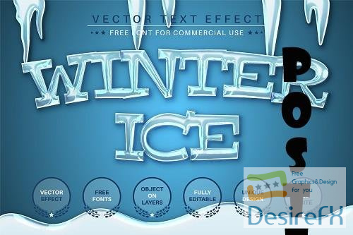 Winter Ice - Editable Text Effect - 6486273