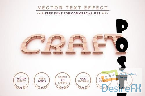 Wood Craft - Editable Text Effect - 6489756