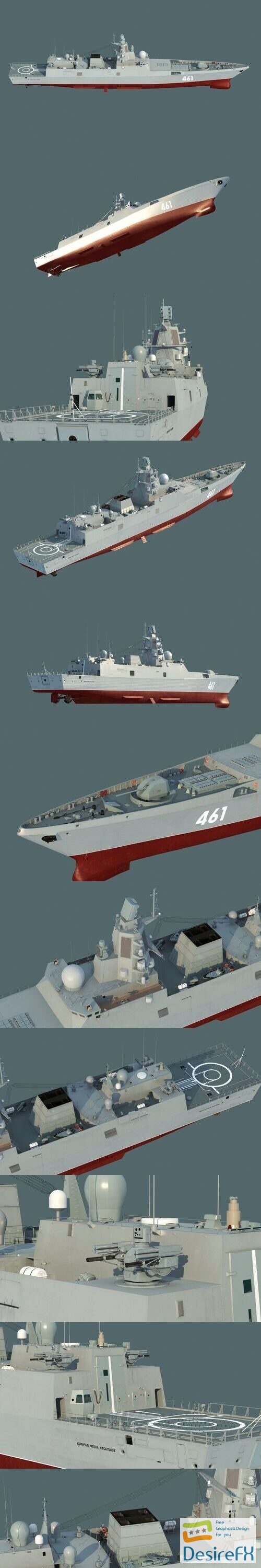 Admiral Gorshkov class frigate 3D Model