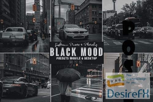 Black Mood Photoshop Action &amp; Lightrom Presets