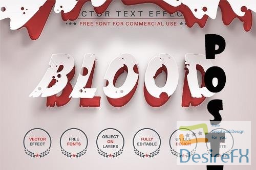 Blood - Editable Text Effect - 6565590